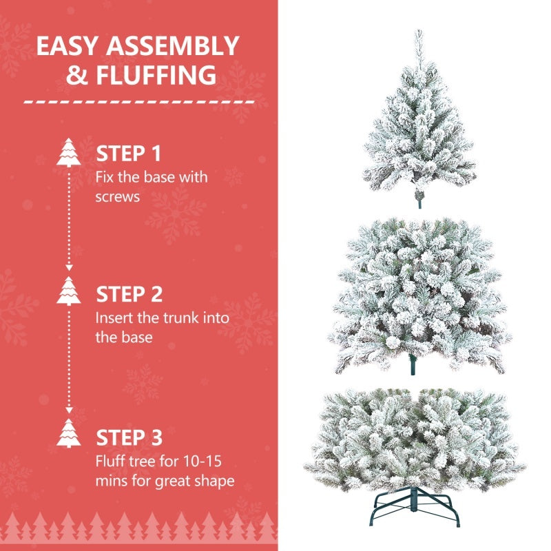 Artificial Christmas Tree, Sizes; 4ft/5ft/6ft/7ft, with PVC Tips and Warm-White Lights, Ideal for Home, Office Decoration