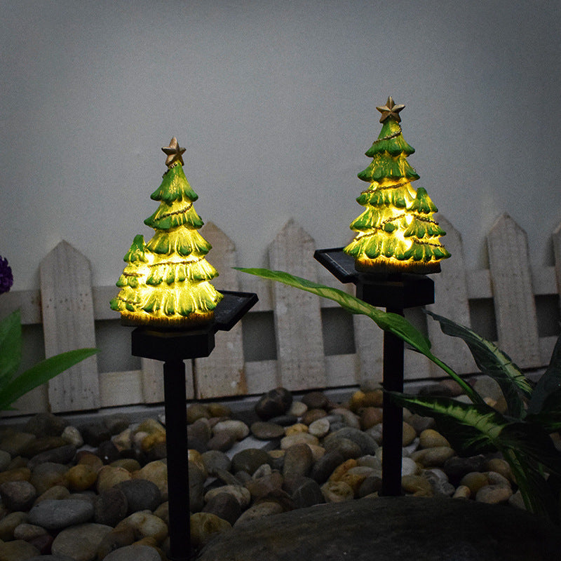 Solar Christmas Tree Ground Plugged Light Lawn Lamp Outdoor Festival Garden Courtyard Decoration