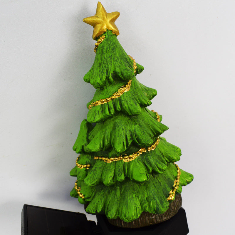 Solar Christmas Tree Ground Plugged Light Lawn Lamp Outdoor Festival Garden Courtyard Decoration