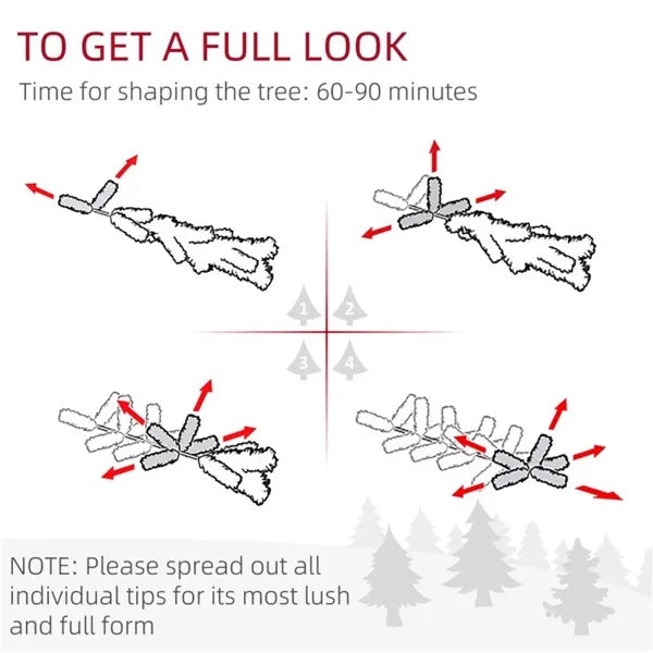 The wide Nordic pine - An authentic look for your Holidays -  6ft = Overall Dimensions: Dia. 53.1" x 70.9" H