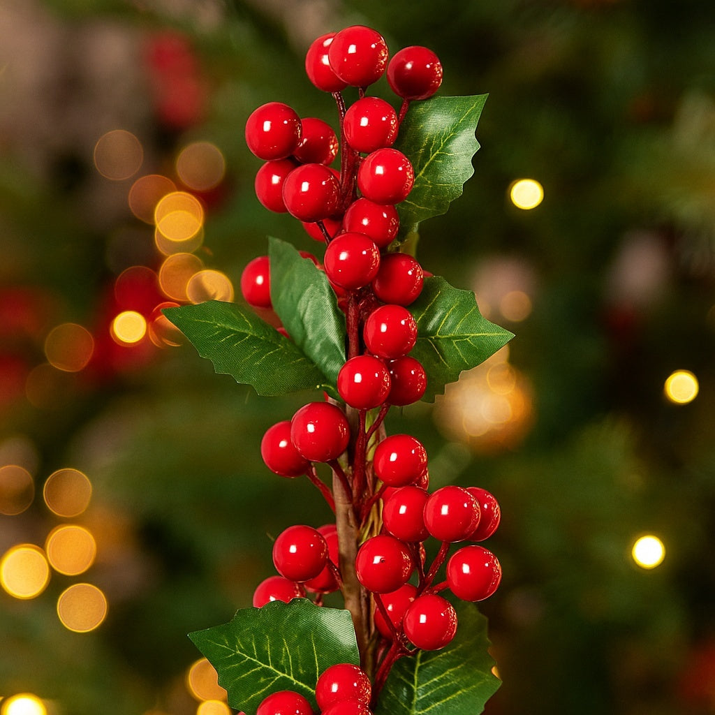 3PCS Set 13in Christmas Door Wreaths With Pine Cones Greenery Artificial Plants Garland Red Berry