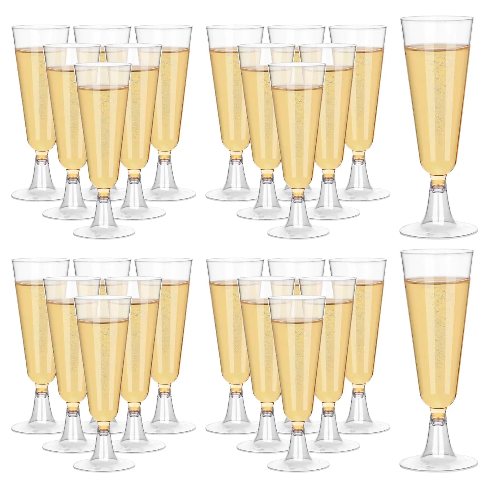 Elegance 50-Pack Disposable Champagne Flutes