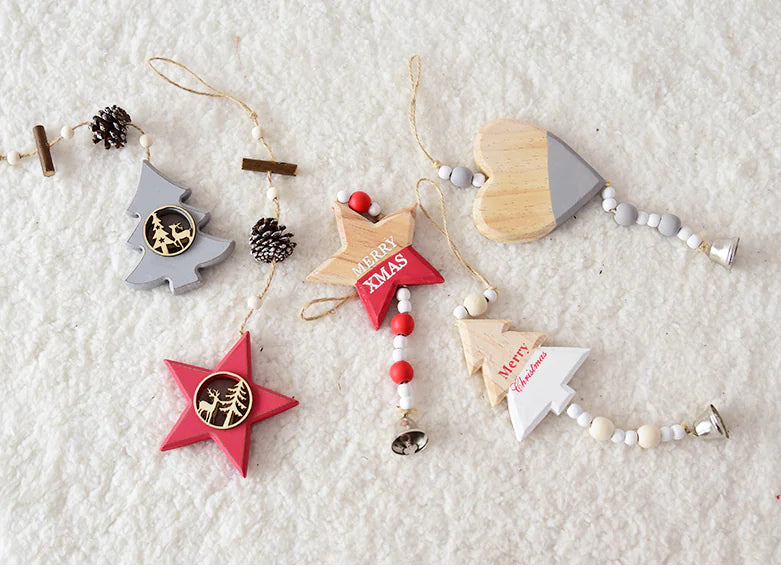 Christmas Tree, Reindeer, Pinecone Hanging Ornaments