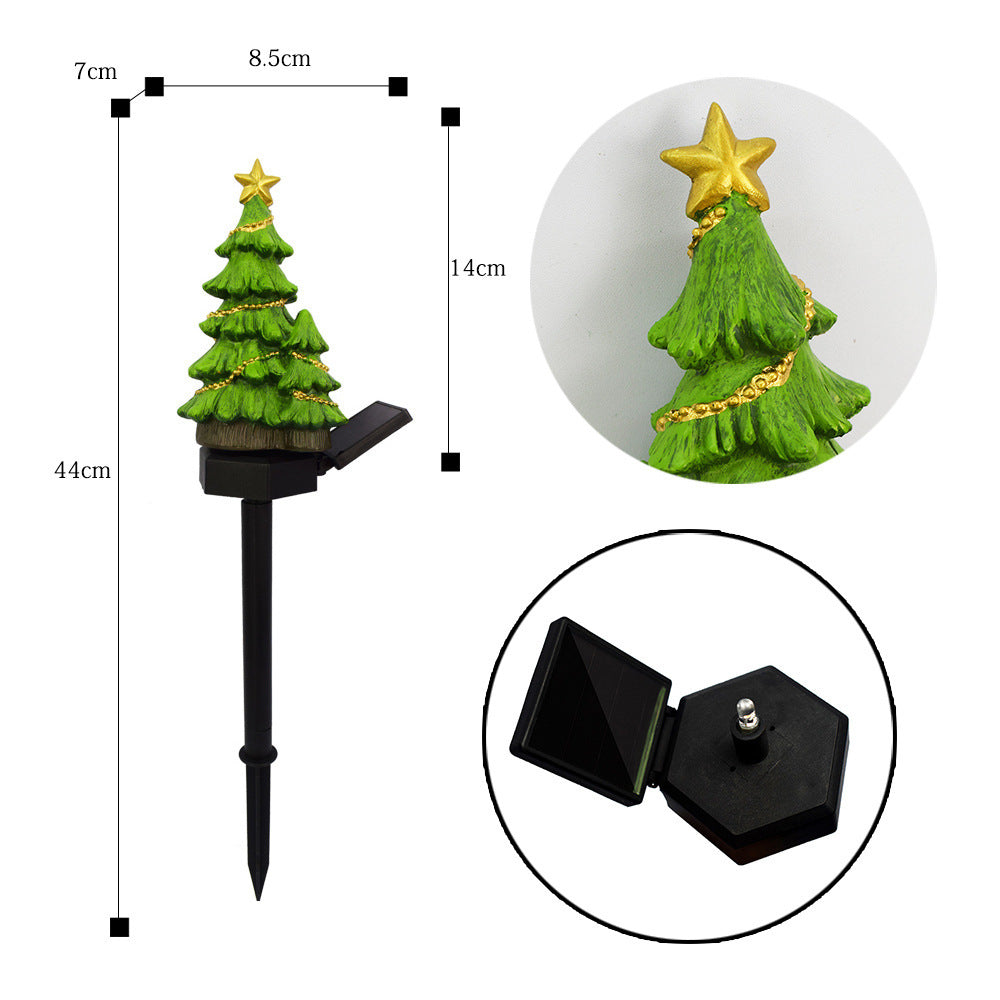 Solar Christmas Tree Ground Plugged Light Lawn Lamp Outdoor Festival Garden Courtyard Decoration