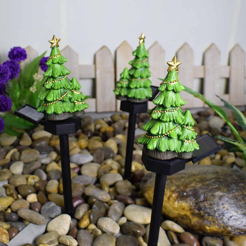 Solar Christmas Tree Ground Plugged Light Lawn Lamp Outdoor Festival Garden Courtyard Decoration
