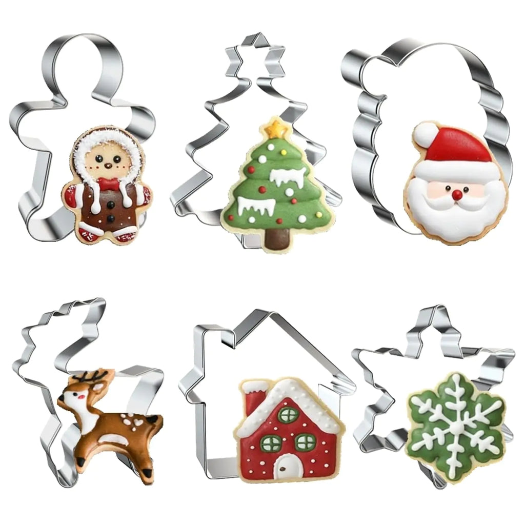 6 Pack Cookie Cutters - Christmas Cookie Cutters