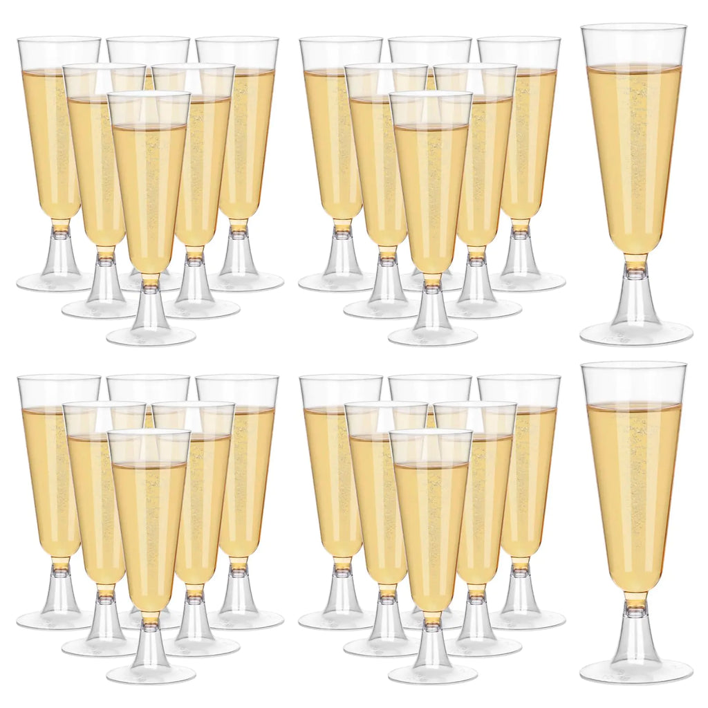 Elegance 50-Pack Disposable Champagne Flutes