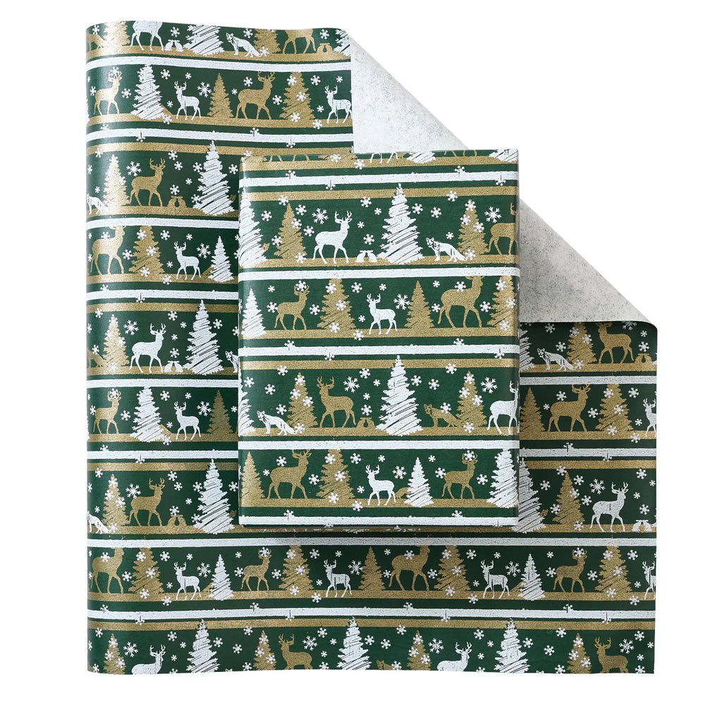 Jolly Rolls: Festive Deer & Tree Christmas Wrap