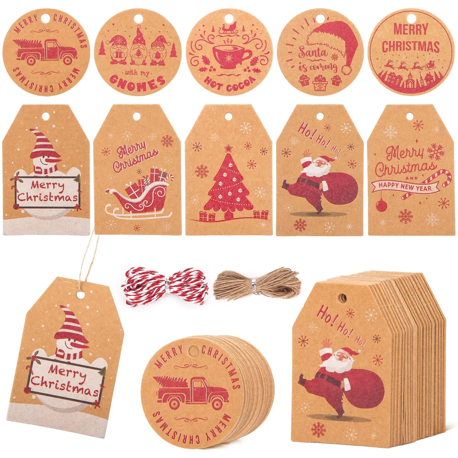 Holiday Charm 100PC Christmas Gift Tags Set