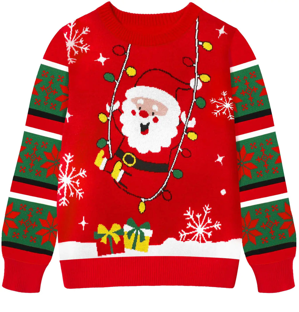 Holiday Cheer Kids' Santa Sweater 10-12